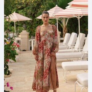 Hutch Floral Smocked Maxi Dress S